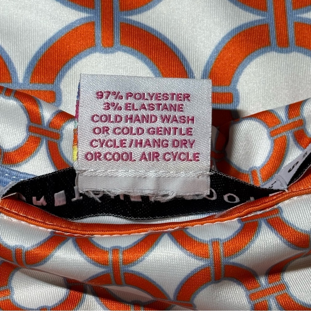 Gretchen Scott Designs Jersey Everywhere Dress Orange Blue size Small - Picture 8 of 11